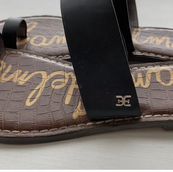 Sam Edelman Black Gorgene Tongs Slide Sandal Sz.8.5 - Picture 4 of 4